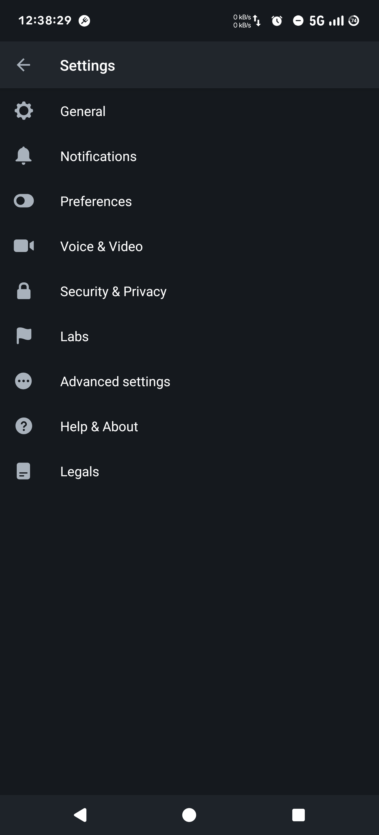 settings